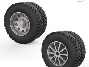 truck wheels 1-32 3D Print Model