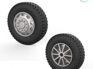 truck wheels 1-32 Modelo de Impressão 3D