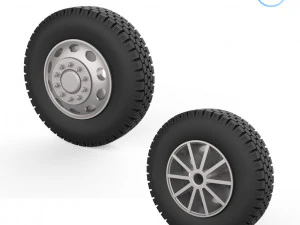 truck wheels 1-32 3D Print Model