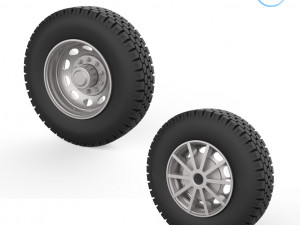truck wheels 1-32 Modelo de Impressão 3D