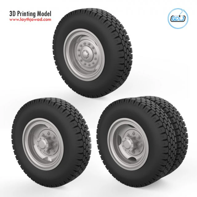 truck wheels 1-32 3D Print Model .c4d .max .obj .3ds .fbx .stl .blend 