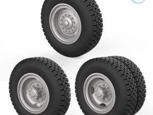 truck wheels 1-32 3D Print Model
