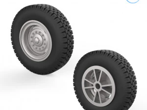 truck wheels 1-32 3D Print Model