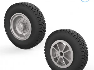 truck wheels 1-32 3D Print Model