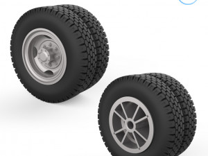 truck wheels 1-32 3D 打印模型
