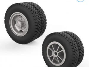 truck wheels 1-32 3D Print Model