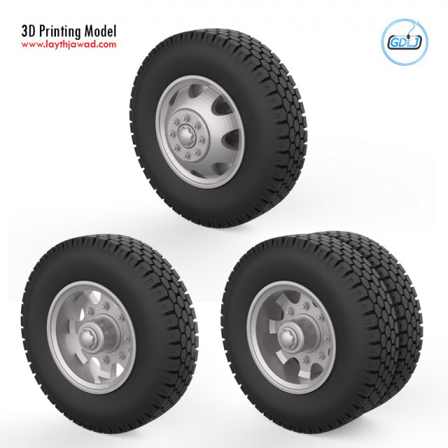 truck wheels 1-32 Modelo de Impressão 3D .c4d .max .obj .3ds .fbx .stl .blend 