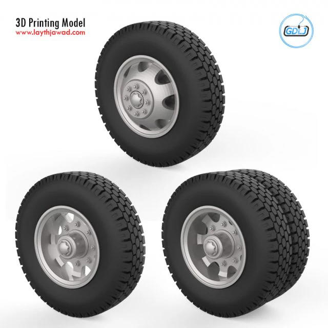 truck wheels 1-32 3D Print Model .c4d .max .obj .3ds .fbx .stl .blend 