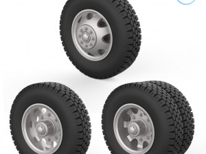 truck wheels 1-32 3D 프린트 모델