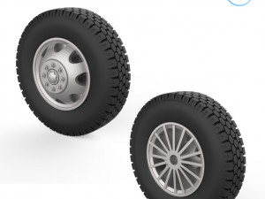 truck wheels 1-32 Modelo de Impressão 3D