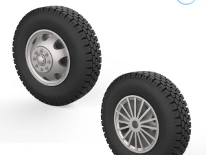 truck wheels 1-32 3D Print Model