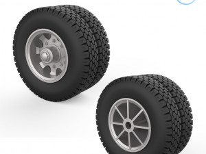 truck wheels 1-32 Modelo de Impressão 3D