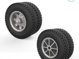 truck wheels 1-32 3D Print Model