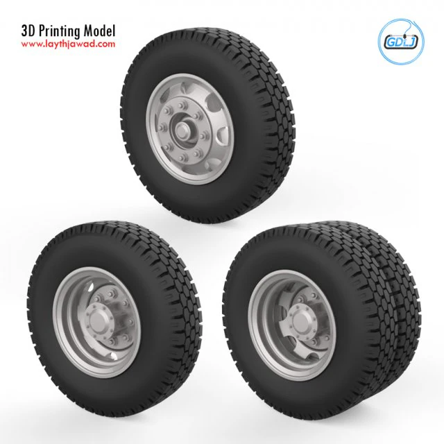 truck wheels 1-32 3D Print Model .c4d .max .obj .3ds .fbx .stl .blend