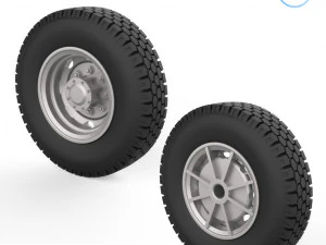 truck wheels 1-32 3D Print Model