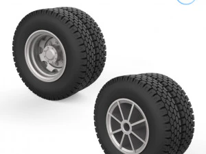 truck wheels 1-32 3D Print Model
