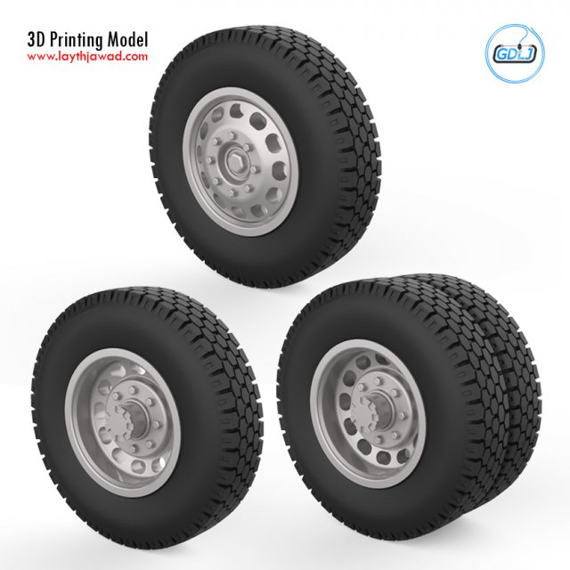 truck wheels 1-32 3D Print Model .c4d .max .obj .3ds .fbx .stl .blend 