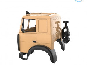maz 5516 military cabin - full professional version Modello di stampa 3D