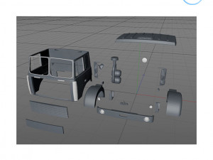maz 5516 military cabin - full professional version Modello di stampa 3D