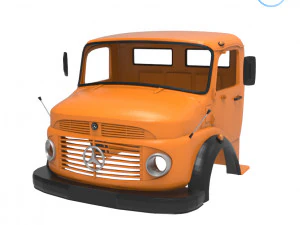 mercedes-benz truck 1924-2624 cabin - full professional version 3D Print Model