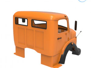 mercedes-benz truck 1924-2624 cabin - full professional version 3D Print Model