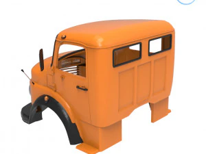 mercedes-benz truck 1924-2624 cabin - full professional version 3D Print Model