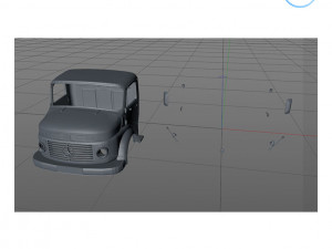 mercedes-benz truck 1924-2624 cabin - full professional version 3D Принт Модель