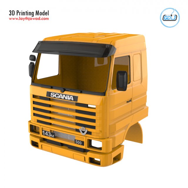 scania 143 cabin - full professional version 3D Baskı Modeli .c4d .max .obj .3ds .fbx .stl .blend 