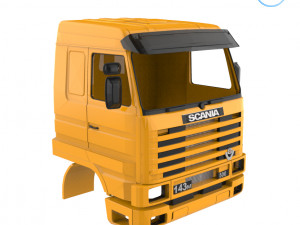 scania 143 cabin - full professional version 3D Baskı Modeli