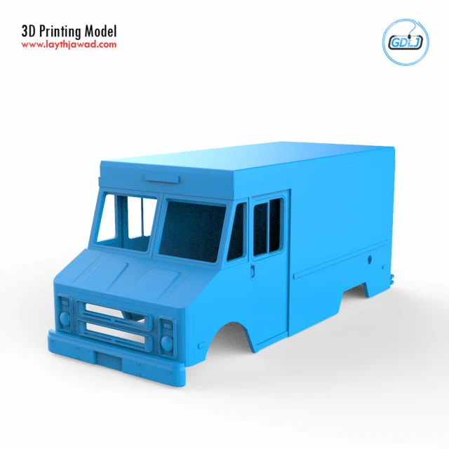 Step Van 3D Print Model .c4d .max .obj .3ds .fbx .stl .blend 