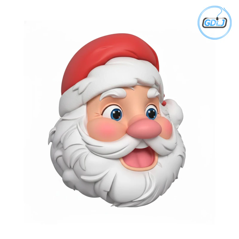 Santa Claus head 3D Print Model .c4d .max .obj .3ds .fbx .stl .blend