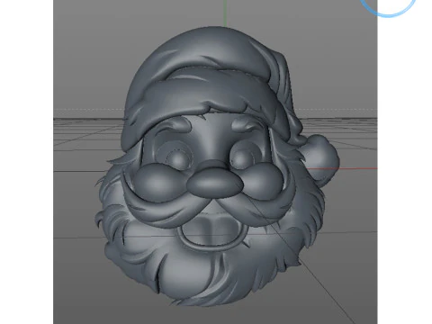 Santa Claus head 3D Print Model