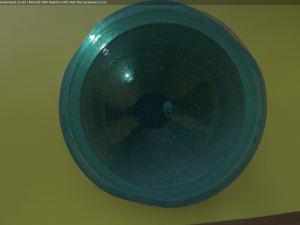 blue glass bong mid-poly 3D Model
