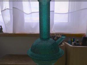 blue glass bong mid-poly 3D Model
