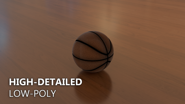 low-poly optional high-detailed basket ball 3D Модель .c4d .max .obj .3ds .fbx .stl .blend