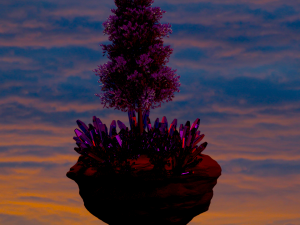 flying fantastic tree 3Dモデル