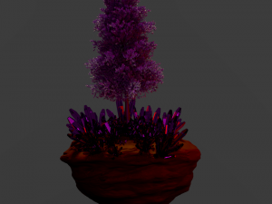 flying fantastic tree 3Dモデル