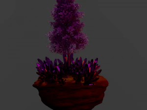 flying fantastic tree 3D Model