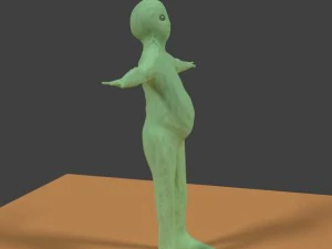 緑の惑星のエイリアン 3Dモデル