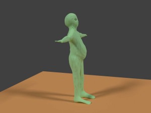 green planet alien Model 3D