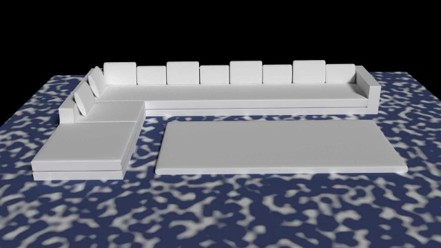 long couch 3D Model .c4d .max .obj .3ds .fbx .stl .blend
