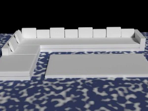 long couch 3D Model