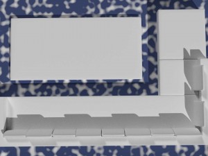 long couch Modello 3D