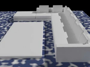 long couch 3D Model