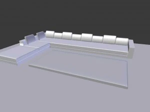 long couch 3D Model