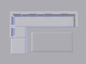 long couch 3D Model