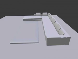 long couch 3D Model