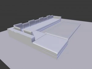 long couch 3D Model