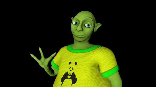 fatty man 3D Model .c4d .max .obj .3ds .fbx .stl .blend 