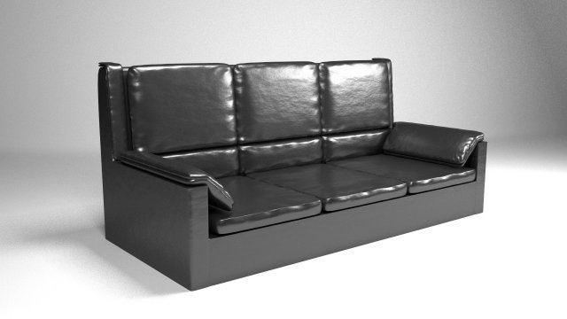 classic leather sofa sophia color black 3D Model .c4d .max .obj .3ds .fbx .stl .blend 
